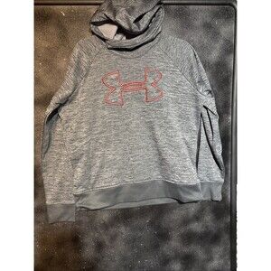 Under Armour Women’sFleece Hoodie Long Sleeve Loose Pullover Gray Sweatshirt L
